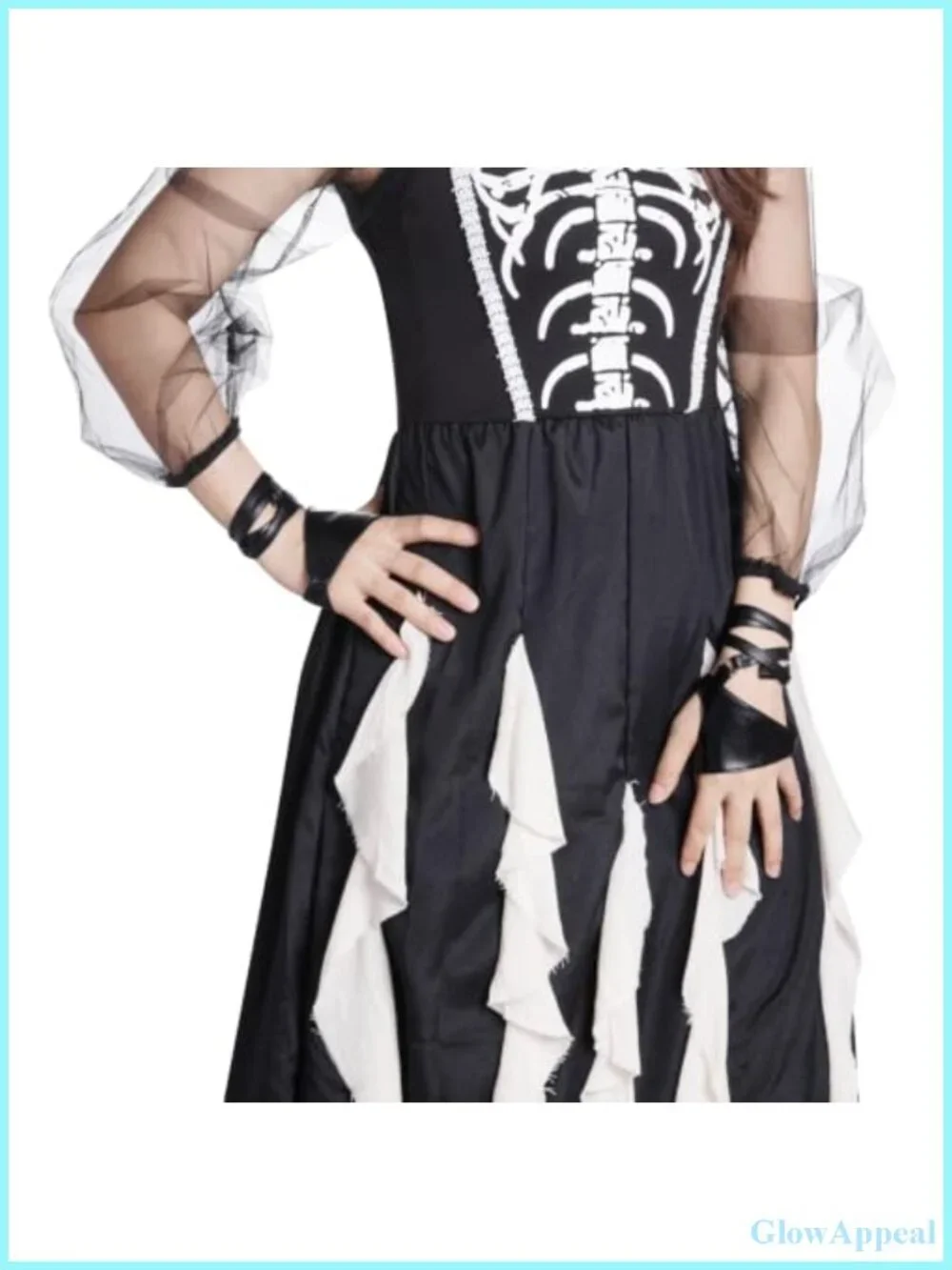 PU Leather Fingerless Gloves Punk Half Palm Performance Costume Dance